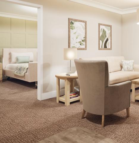 Portrait CGI Image of Care Suite at Bayards Court